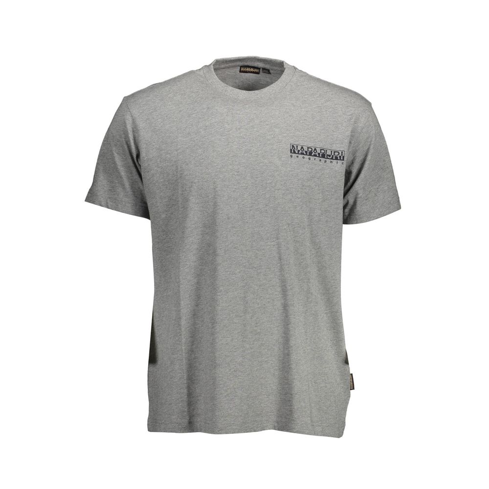 Napapijri Graues Baumwolle Männer T-Shirt